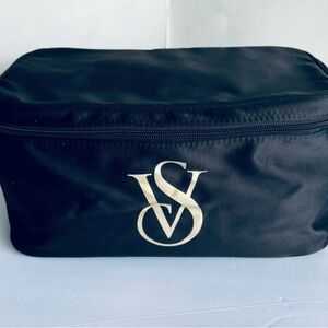 Victoria's Secret Black Travel Bag Soft Bra Case 12” X 6” X 6”